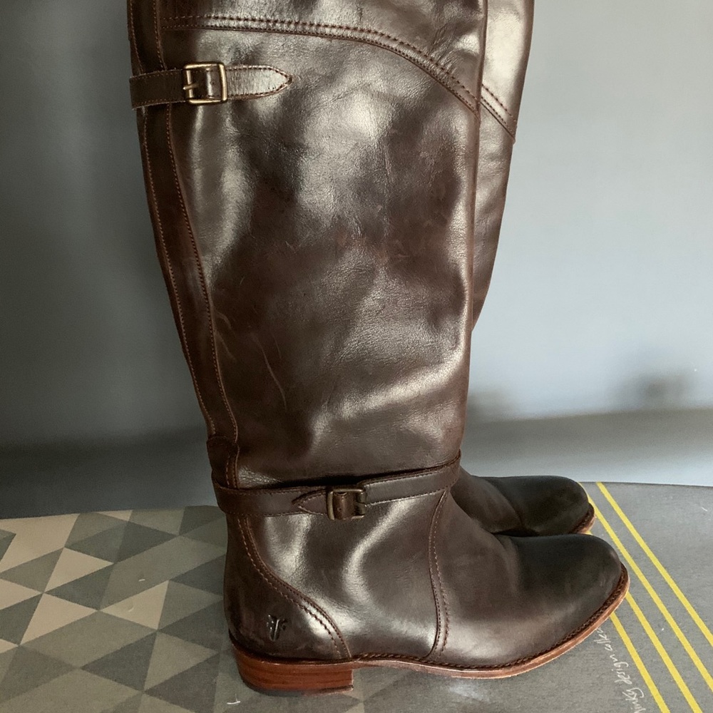 Frye riding boots brown Goodyear welt size 9